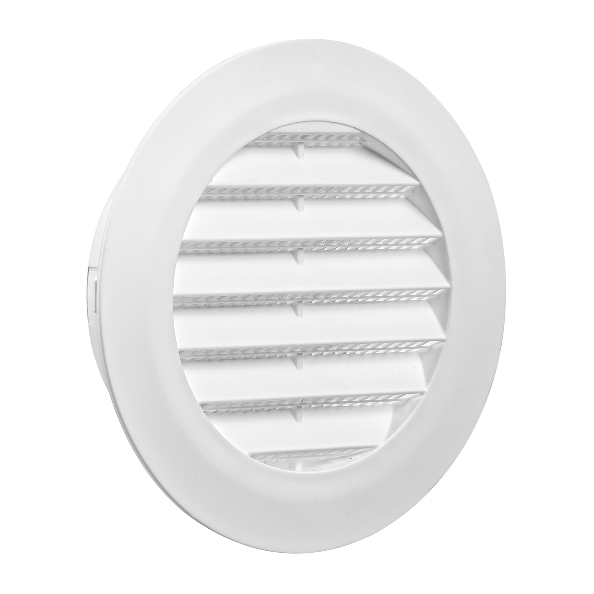 Lambro 4in. Plastic Flush-Mount Round Vent — White, Friction-Fit Collar, Model# 174W